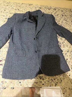 Men's Herringbone Gray Blazer - Classic Tailored Jacket